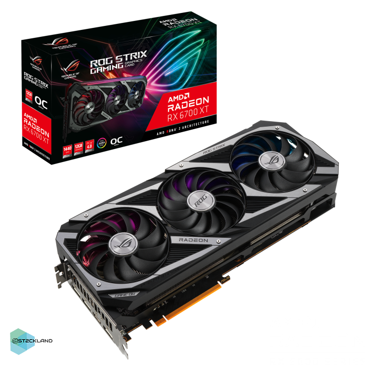 کارت گرافیک ASUS ROG Strix Radeon™ RX 6700 XT OC ۱۲GB G6